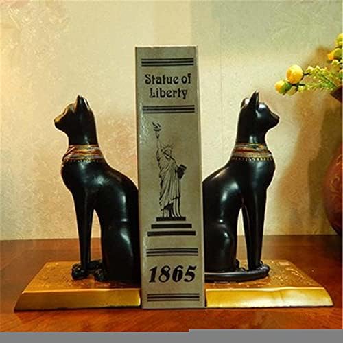 Casa e cozinha mitologia egípcia patrona santo egípcio resina gato bookend escultura artesanato em decoração de desktop