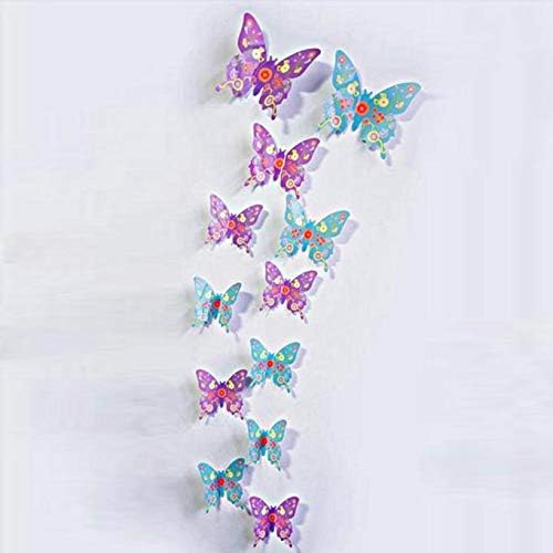Adesivos de parede wocachi decalques 12pc adesivo de parede de borboleta geladeira decoração de decalque decalque de decalque