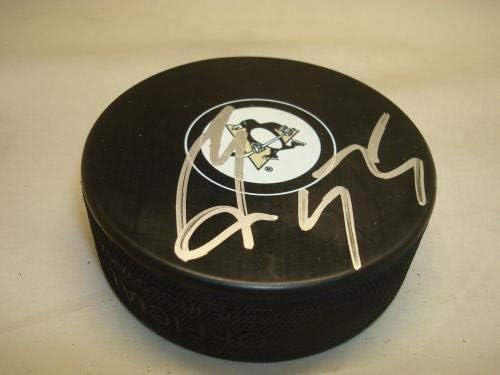 Sergei Gonchar assinou o Pittsburgh Penguins Hockey Puck autografado 1A - Pucks de NHL autografados