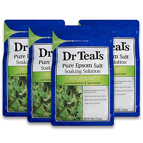 Puro Epsom Sal, Relax & Relevante do Dr. Teal com Eucalipto e Spearmint, 3 lb