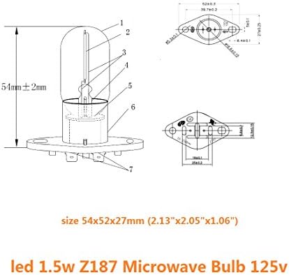 LED QLEE LED LUZ DE 1,5W Z187 BULBO DE MICROWAVE 125V 20W Lâmpadas incandescentes equivalentes para Galanz Refrigerador