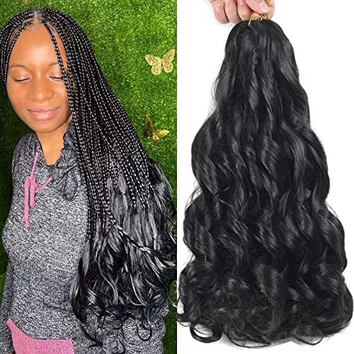 Francês Curl Braiding Hair 24 polegadas Precado de Bouny Soldição de Cabelo Ondulado Solicitado 8 Pacote de Cabet para Cabet para