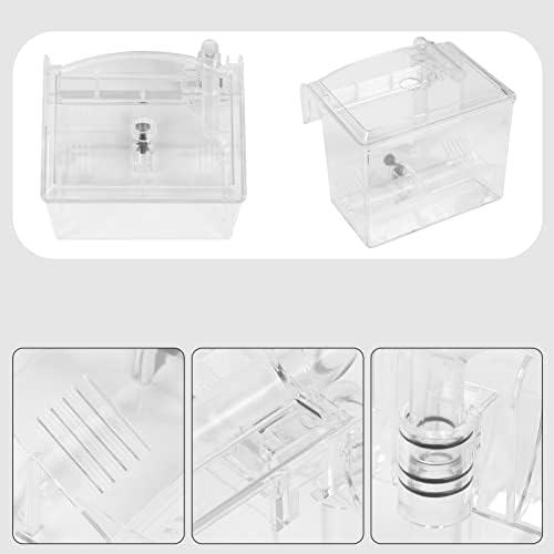 Caixa de peixes aquário Caixa de peixes Caixa de reprodução de tanques de peixes Caixa de incubatório da caixa de incubatório da caixa de plástico Caixa de plástico na caixa de criadores, branca, 16x13cm