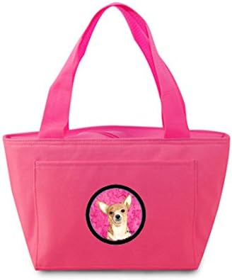 Tesouros de Caroline RDR3020PK-8808 Pink Chihuahua lancheira, lancheira reutilizável isolável para o escritório de