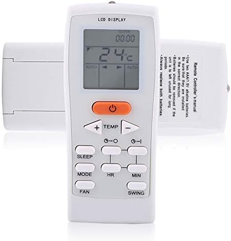 Controle remoto do ar condicionado do PLPLAAOO, 4,5 x 2 x 0,8in LCD A/C Controlador de condicionamento de exibição, Abs
