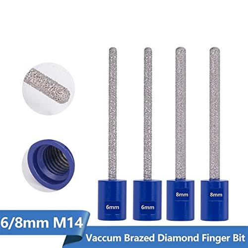 Gruni Diamond Milling Bit 6/8mm diâmetro com rosca M14 para aumentar o orifício de perfuração de perfuração de porcelana Coroa de perfuração de mármore 1pcs
