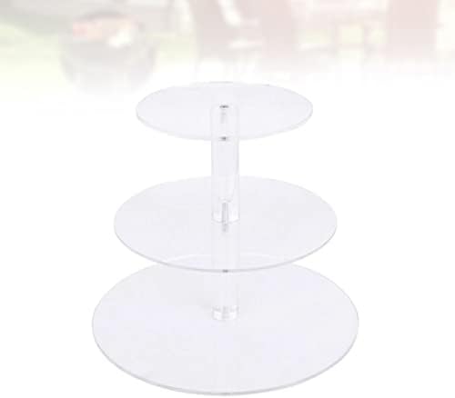 Cupcake cupcake cupcake cupcake stand 2pcs3 bolo bolo transparente de exibição de árvore de sobremesa de acrílico favores torre camadas de casamento de torre cuake suportes de feriado de feriado de aniversário redonda cupcake stand suporte