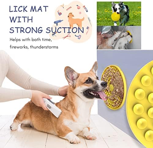 Filhote de cachorro Mat para cães, 2 -1 Puppy Peanut Butter Lick Pad com quebra
