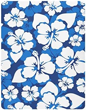 Lençóis de berço de hibiscus azul para meninos pacote de meninas n lençol macio folhas de berço respiráveis ​​e respiráveis ​​39 x 27