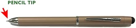 Cross Tech3+ Pen multifuncional de ouro claro, 4 em 1 caneta esferográfica vermelha e tinta preta, lápis de 0,5 mm