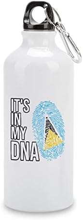 Está no meu DNA Saint Lucia Flag da garrafa de água de água portátil Sport Bottle Travel Tumbler caneca com tampa para homens mulheres