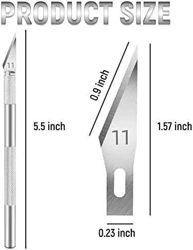 Jetmore 10 pacote faca exacto com lâminas de hobby de 100 pacotes, 11 lâminas de faca artesanal Reabilitar lâminas de substituição