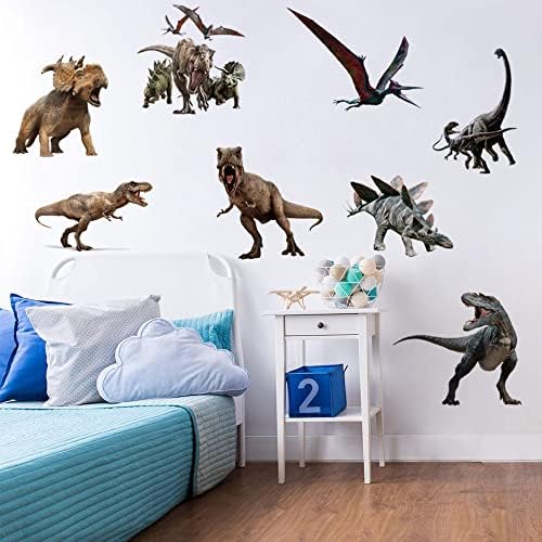 Adesivos de parede de dinossauros runtuos Aventura de decalques de parede 3D para meninos quarto bebê berçário de quarto quarto decoração de parede