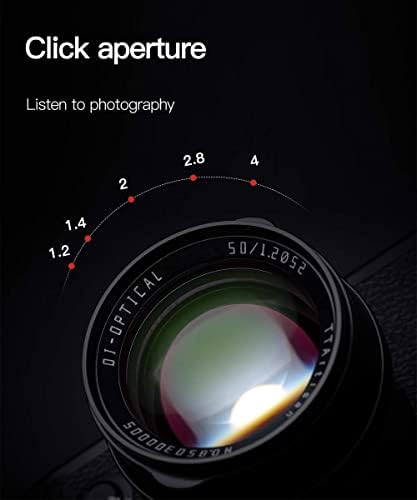 Ttartisan 50mm f1.2 lente de câmera de foco manual APS-C Compatível com Sony E Mount A7riii a7miv A7C A7S A6300 A6400