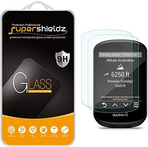 SuperShieldz projetado para Garmin Edge 530 e Edge 830 Protetor de tela de vidro temperado, 0,33 mm, anti -arranhão,