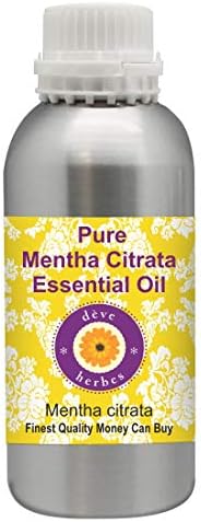 Deve Herbes Pure Mentha Citrata Óleo Essential com Plástico Rotante de Plástico Eurro Terapêutico a vapor destilado para cuidados pessoais 30ml