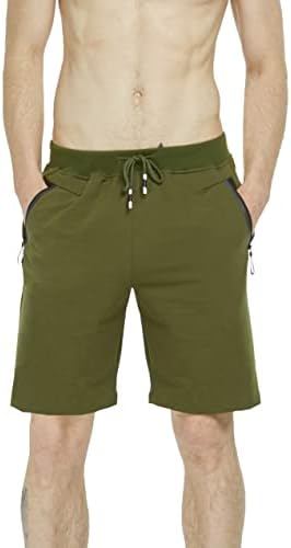 Shorts de shorts de masculino Tansozer shorts de cordão casual com cintura elástica e bolsos de zíper