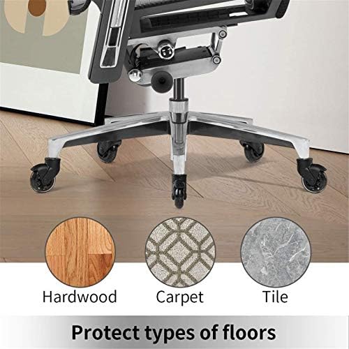 Xzgden Superior Office Cader Roll 72 mm Manuja da alça 11 x 22 mm Cadeira de cadeira para pisos de madeira Tiles laminados pacote