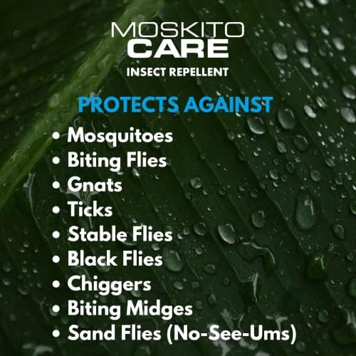 Moskito Cuidado 14HR Hidratante repelente de insetos, 20% de picaridina, à base de água, eficaz contra mosquitos, carrapatos, moscas de areia, moscas mordidas e não-veru-umos