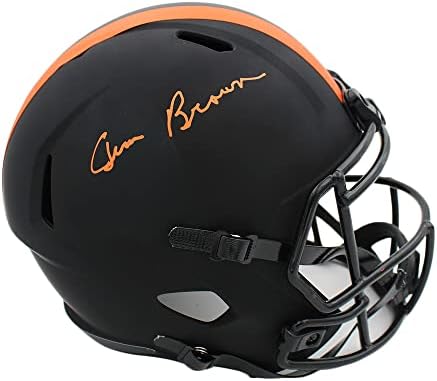 Jim Brown autografou/assinado Cleveland Speed ​​Speed ​​Completo Eclipse Capacete Eclipse
