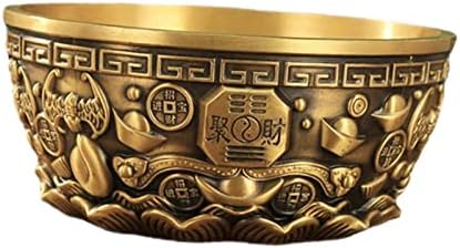 Colaxi Brass Cornucopia Bowl Craft colecionável chinês fortuna tesouro tigela de prosperidade de riqueza para casa boa sorte decorações de escritório