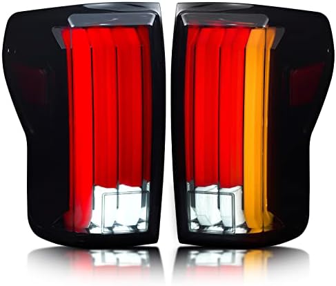 Kingory Full LED Tail Lights para Toyota Tundra 2007-2013 Par de montagem traseira de luzes traseiras de lentes defumadas de