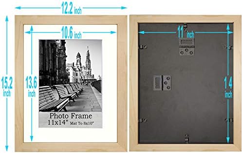 Moltas de imagem MeetArt 11x14 polegadas pacote de 3 peças em vidro plástico mdf moldura de grão de madeira rasa, imagens de exibição 11x14 8x10, cabide de parede vertical e horizontal.