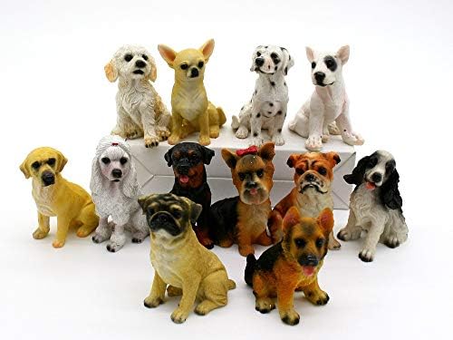 ZAMTAC 12pcs/conjunto Bonsai Figuras de Diy Chihuahua shar pei dalmácia brinquedo quente mini cachorro micro planta de fada de fada