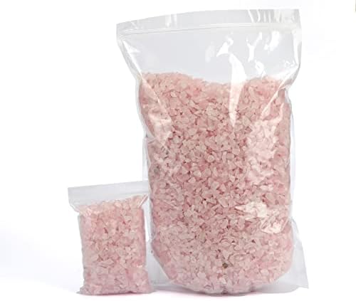 Lascas de quartzo lazyga rosa para lascas de cristal de jardim pedras gemidos de cristais triturados rochas naturais