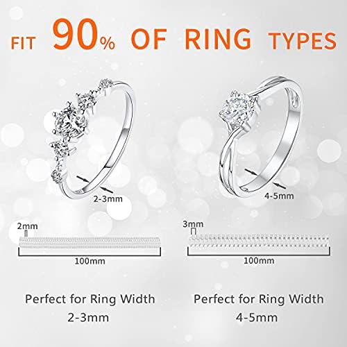 Ajustador de tamanho do anel Ottemax para anéis soltos - 20 pacote 6 tamanhos Sizer invisível de jóias, mandril para