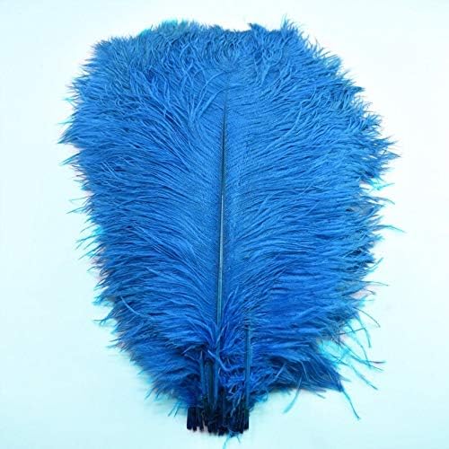 15-70 cm de penas macias plumas de avestruz lago azul grande penas de avestruz para artesanato Diy Hotel Home Wedding Plumas Decoração - 100 PCs - Zamihalaa