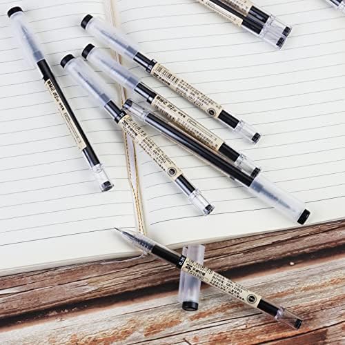 Caneta de tinta em gel preto PurpleWillow, Ultra Fine Point 0,35mm, canetas de gel, suprimento de papelaria escolar de escritório, caneta de esfero de caneta de caneta fina extra, estilo japonês