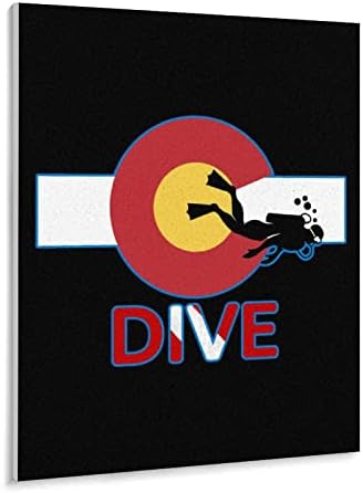 Pintura de mergulho de mergulho com bandeira do Colorado kits de canvas de pista de acrílico DIY para decoração de parede