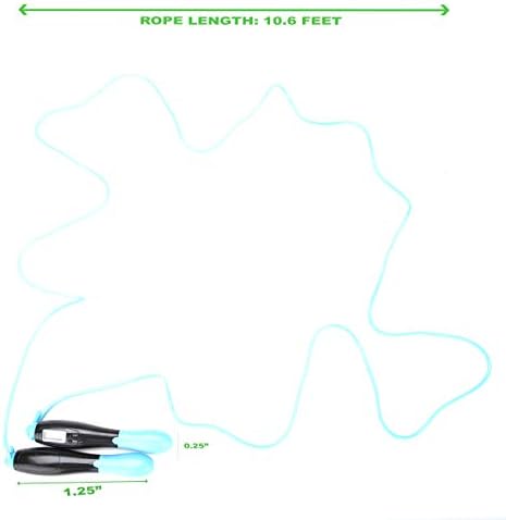 Mente Reader Salp ajustável ROPE com contador digital, cabo de arame, livre de emaranhado para fitness externa, azul