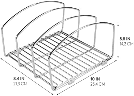 Idesign Classico Cozinha Organizador de painéis para tábuas de corte e biscoitos/assadeiras - Chrome 8,5 x 10 x 5,75