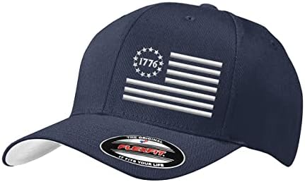 1776 Betsy Ross Flag 13 Star EUA FAGN PATRIOTO FLEXFIT HAT - CHAPA DE FLEXFIT BOURAIDADO 6277/6477