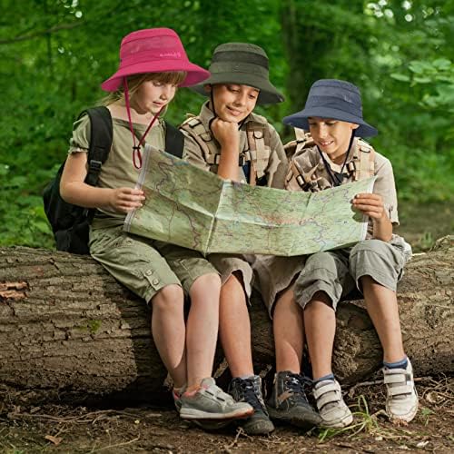 Kids Sun Hat for Girls meninos ao ar livre Proteção solar respirável