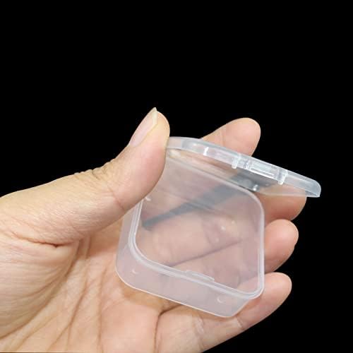 36 peças limpas pequenos recipientes de plástico mini caixa de armazenamento transparente contas de plástico contêineres de