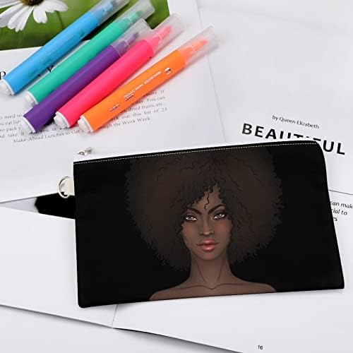 Afro -americana Pretty Girl Coin Burse Fashion Wallet Cute Bolet Card Holder com zíper para homens Mulheres