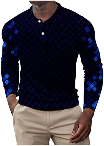 Camiseta para mangas compridas masculinas tops de lapela moda de moda pullover de outono camisetas camisetas sweartshirt sweartshirt