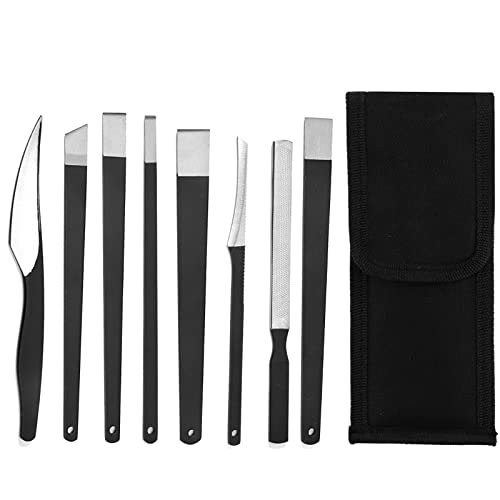 Pedicure Knife Conjunto, 8 peças Faca de pedicure para pés encravados Correção de unhas Removedor de cortador com saco de armazenamento.