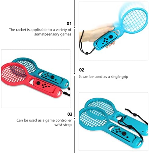 Solustre Tennis Racket Compatível de tênis Controlador de tênis Controlador de jogo manual Tennis Game Grip com tênis