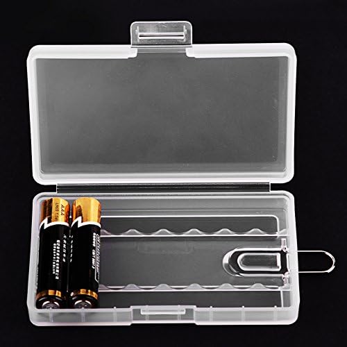 Zerone 8 AAA Caixa de bateria transparente Plástico Plástico/Organizador/caixa de armazenamento de contêineres com gancho, 5pcs