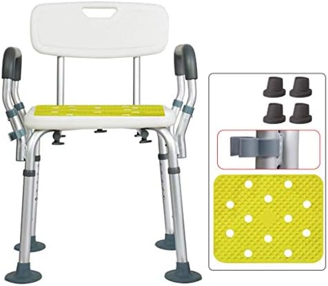 Banheira de cadeira de chuveiro lzlyer banquinho de banho ajustável portátil com barra de garra de assistência grátis, ferramenta de bancada anti-eliminamento de ferramentas assento de banheira com pernas de alumínio duráveis