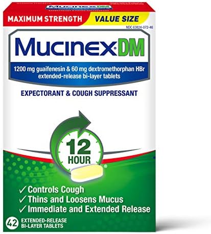 Mucinex Tosse supressora e expectorante, DM de força máxima 12 horas 42CT e Vicks Dayquil e Nyquil Combo Pack, Rely & Flu Medicine, 72 contagem, 48 Dayquil, 24 Nyquil Liquicaps