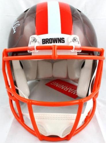 Nick Chubb assinou Cleveland Browns F/S Flash Speed ​​Authentic Capacete -Beckettwholo - Capacetes NFL autografados