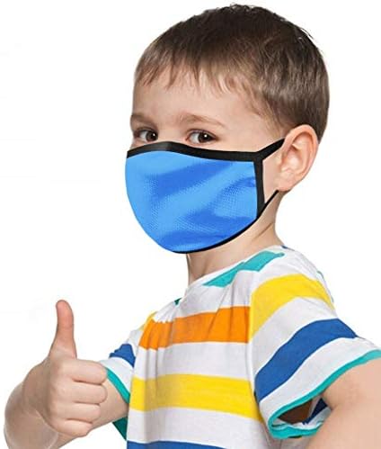 Penate 5pcs de máscaras de cor sólidas infantis face reutilizável c-overing washable face bandanas-navio dos EUA