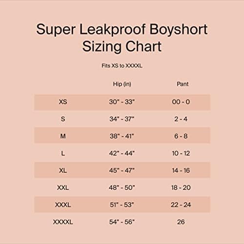 Knix Super Leakproof Boyshort - Período e roupas íntimas para mulheres - preto, grande