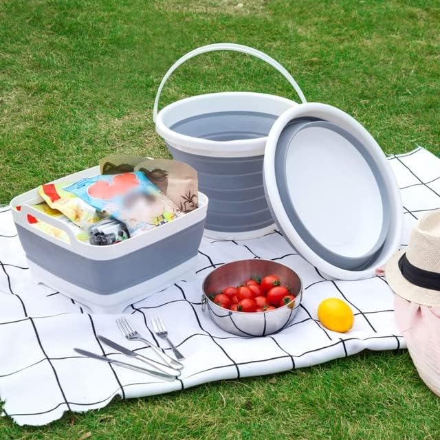 3pcs/conjunto Bucket portátil Plástico criativo Limpeza dobrável Cozinha banheiro de camping de camping para lavar ferramentas de pesca ao ar livre
