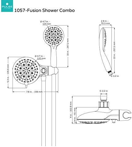 Pulse Showerspas de 1057 b-bn escovados combo de fusão de níquel